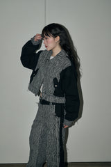 ジャカードデニムパンツ / jacquard denim jp - black
