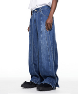 Twisted denim pants