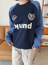 フットボールカラーマッチングスウェットシャツ/Football Color Matching Sweatshirt (2color)