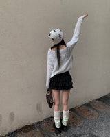 ベルベットカンカンスカートパンツ