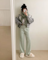 [BELLIDE MADE / 2 lengths] velour corduroy training pants