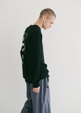 マルチロゴクルーネック / BSR2223FWPO074 MULTI LOGO CREWNECK BLACK