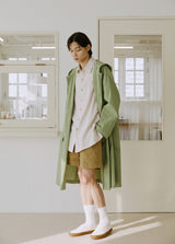 unisex long hood coat bright khaki