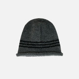 バウクルストライプビーニー / BOUCLE STRIPE BEANIE (SMOKE GREY)