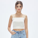 Halter Ribbon Top [IVORY] (6674527944822)