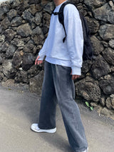 ルアワンタックワイドデニムパンツ/LUR ONETUCK WIDE DENIM PANTS(2COLOR)