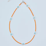フラワーネックレス/FLOWER ORANGE NECKLACE