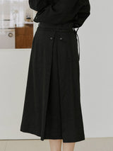ボタンスカート / button skirt black