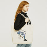 パピードルフィンジャンピングエコバッグ/Puppy dolphin jumping ecobag