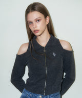 [NF]ショルダーカットアウトジップアップ