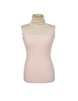 Two-tone Turtleneck Top (NUDEPINK)