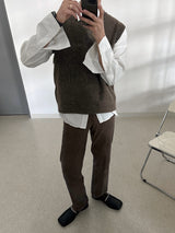 SP Napping Knit Vest  (4color)