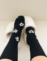 フラワーカーペットソックス / flower carpet - black