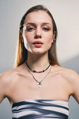 NO.318 [BLACK] GEOMETRY SQUARE EARCUFF