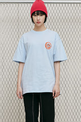 LOGO&SMILEY TEE [LIGHT BLUE] (6552889065590)