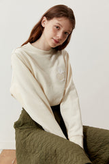 キルシーミドルチェリートレーナー／UNI MIDDLE CHERRY SWEATSHIRT KA [BEIGE] (6597374378102)