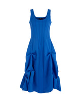 ピンタックジャージードレス/DOZI - Pintuck Jersey Dress _ Blue