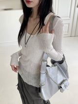 Mosion AirPods Chain Silver Big Shoulder Bag