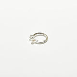 Frame Cube Pearl Open Ring