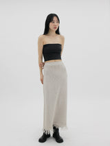 ニットフリンジスカート/Knitted fringe skirt (3color)