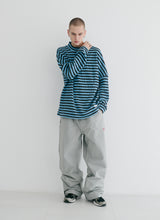 ストライプハイネックプルオーバー / BSR2223FWPO027 STRIPE HIGH NECK PULLOVER BLUE