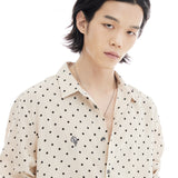 オーバーフィットドットプリントシャツ/OVERFIT DOT PRINT SHIRT-BEIGE