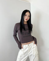 シーズンロゴセミウォーマークロップTシャツ