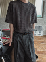 ハーフメッシュパンチングニット (3 color)