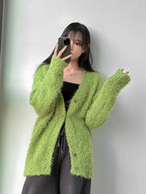 Leo Boucle Hair Cardigan (3color)