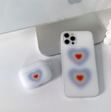 ブラーハートビームブルーフォーンケース / Blur Heart Beam blue Phone Case
