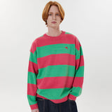 ビッグストライプクルーネックニット / Big stripe crew neck knit