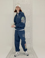 GRANNY SQUARE SWEATPANTS NAVY (6691425812598)