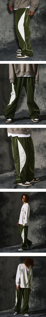 Silk Wave Double Pants_Khaki Cream