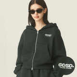 ODSDロゴクロップドフードジップアップ / ODSD LOGO SWEAT CROPPED HOOD ZIP-UP - 4COLOR