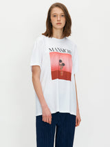 フラワーベースプリントTシャツ / Vase printed tee - White