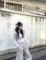 ボタンスリットスリムフーディー / Button Slit Slim Hoodie