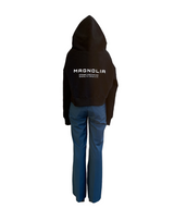 プリントクロップドフーディ / Print Cropped Hoodie-BLACK