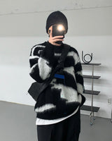 RU Zebra Mohair Round Knitwear (2 colors)