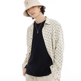 オーバーフィットドットプリントシャツ/OVERFIT DOT PRINT SHIRT-BEIGE