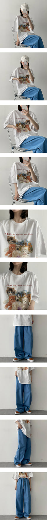 ファミリーキャットショートスリーブTシャツ / Family cat short sleeve tee
