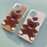 TEDDY BEAR HARD JELL CASE_BEIGE