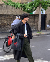 ディープグリーンピンタックデニムパンツ