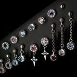 サンライトD-101ブルートパーズシルバーイヤリング / SunlightD-101 Blue Topaz silver earring (4593389043830)