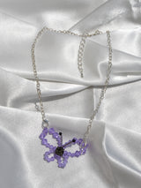 Violet Butterfly Necklace