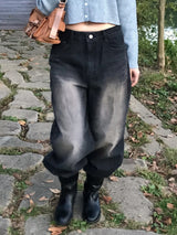 プラントワイドデニムパンツ