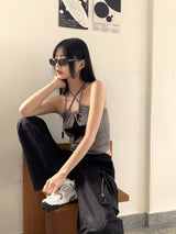 アコンジッパーポケットナイロンワイドツーウェイジョガーパンツ/ Acorn Zip Pocket Nylon Wide Two Way Joggers