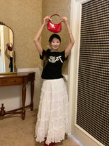リボンレタリングTシャツ