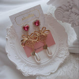 リボンパーティーピアス / Ribbon Party Piercing - Rosepink