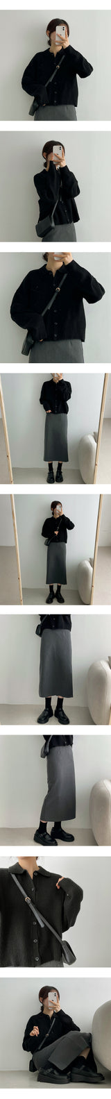 パフィンカラーニットカーディガン / Puffin Collar Knit Cardigan