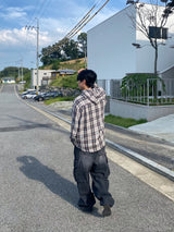 ウォッシングダイアゴナルバルーンカーゴデニムパンツ